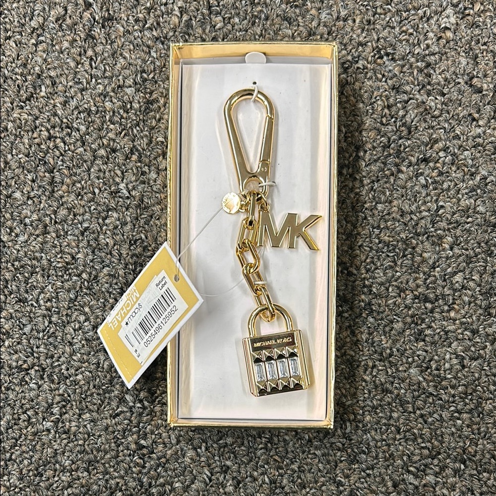 Michael Kors Gold Padlock Keychain
